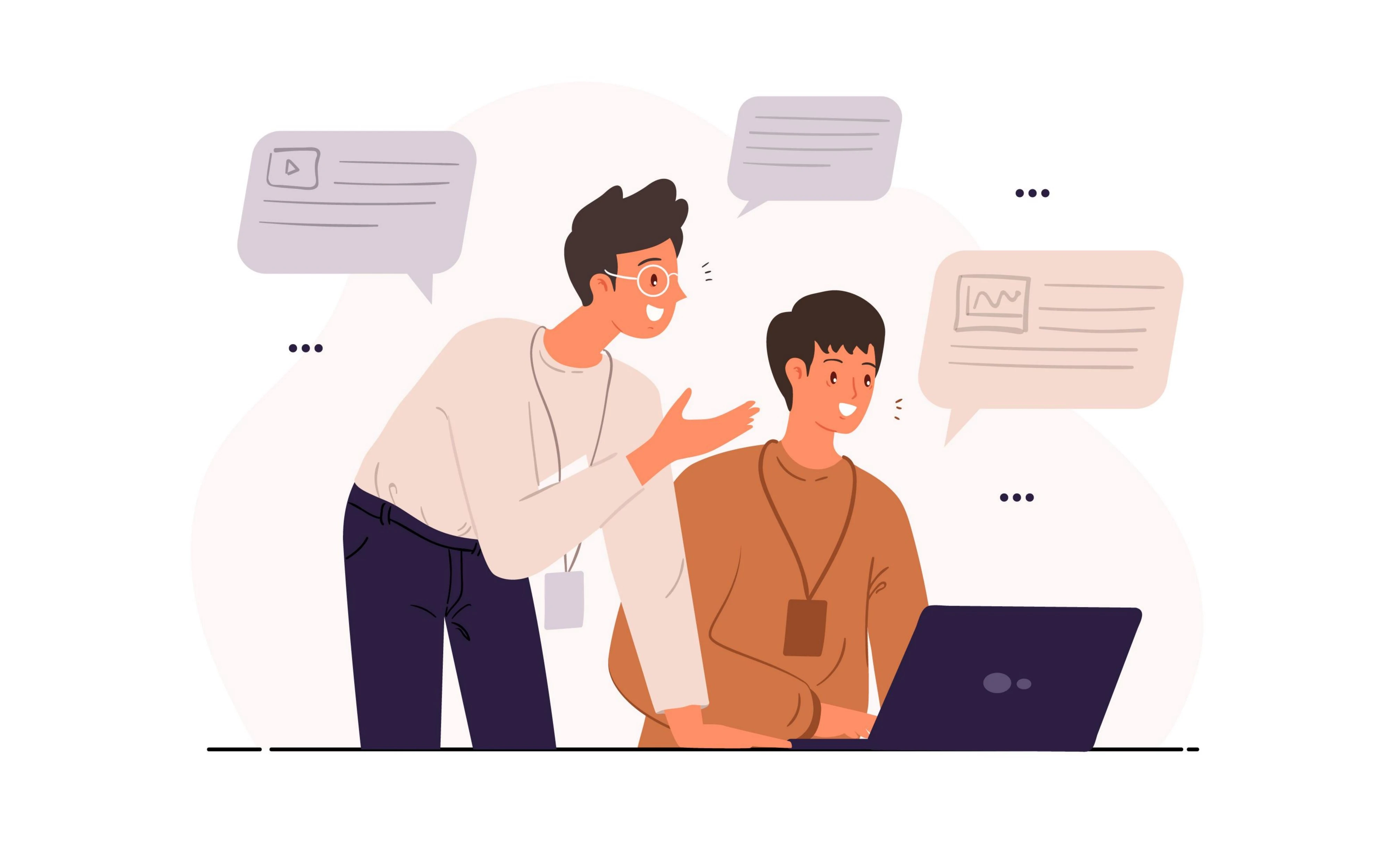 Image showing a mentor talking to a junior designer