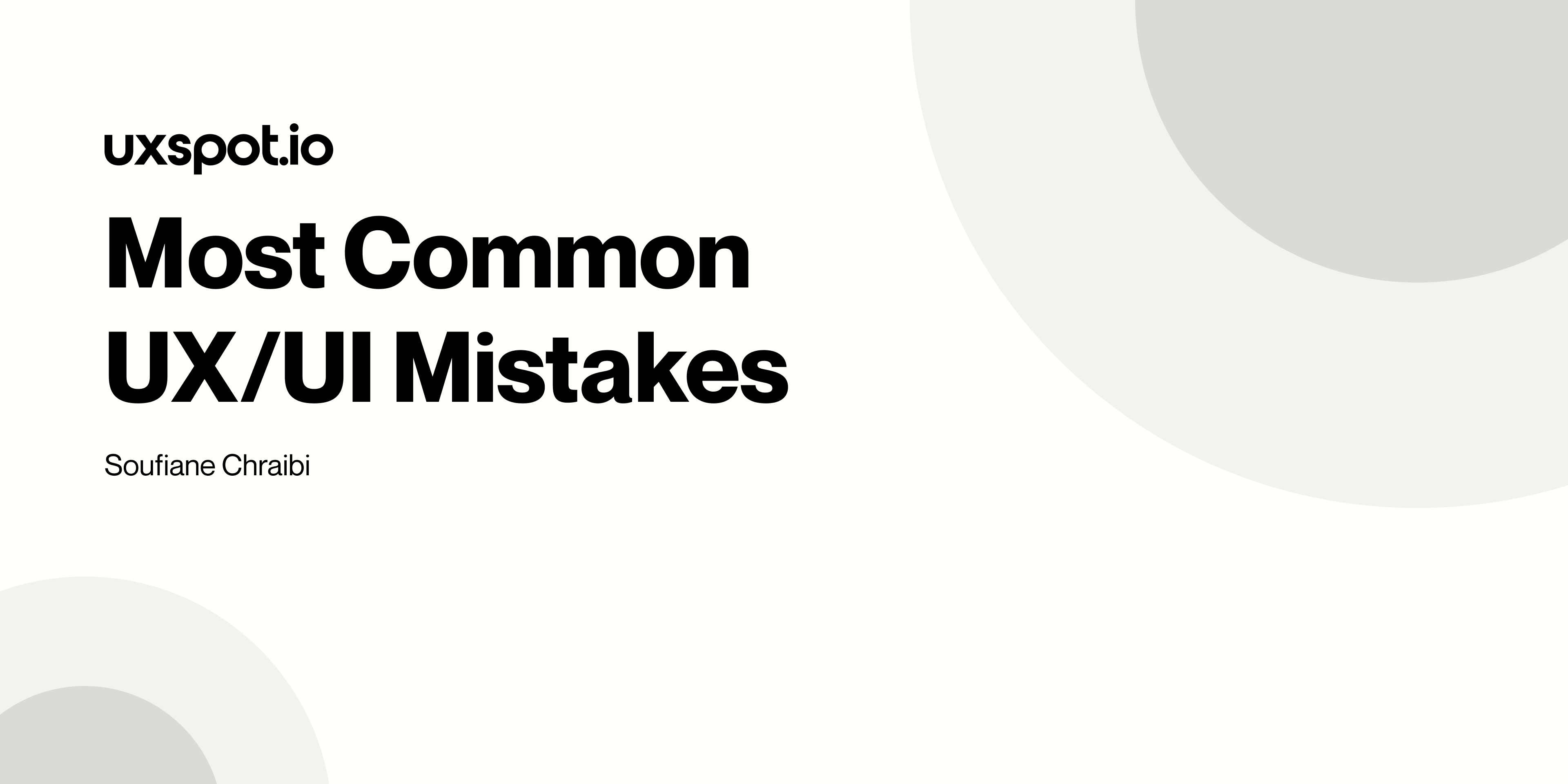 Image highlighting most common UI/UX mistakes